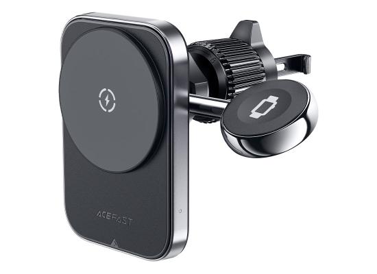 ACEFAST D18 in-car 2-in-1 Magsafe / Qi Inductive Mobile and iWatch Wireless Charging Car Holder, Convenient, fast, and efficient, 2.5W / 5W / 7.5W / 10W / 15W output - Black